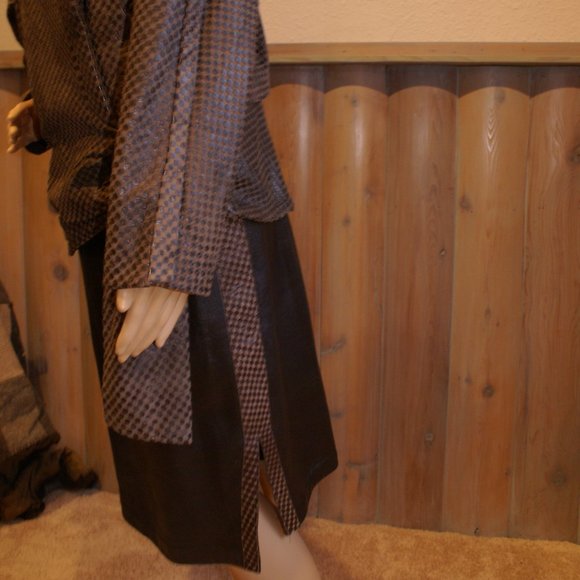 Chocolate Sweet Leather Bomber Jacket & Skirt - Picture 3 of 10